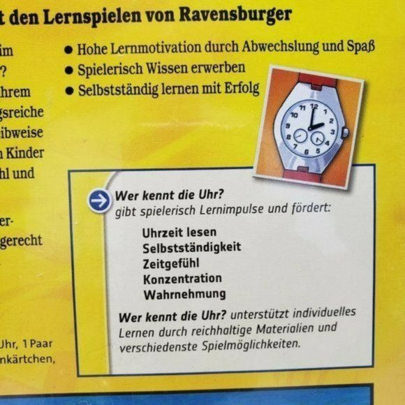 RAVENSBURGER Wer kennt die Uhr? GERMANY spielend NEUES LER - Picture 4 of 9